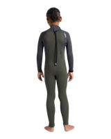 Boys NuWave Legend 5/4/3mm Back Zip Wetsuit in Olive & Meteor