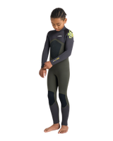 Boys NuWave Legend 5/4/3mm Back Zip Wetsuit in Olive & Meteor