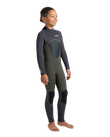 Boys NuWave Legend 5/4/3mm Back Zip Wetsuit in Olive & Meteor
