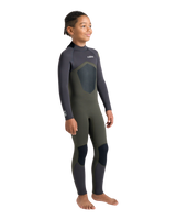 Boys NuWave Legend 5/4/3mm Back Zip Wetsuit in Olive & Meteor