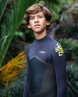 Boys NuWave Legend 5/4/3mm Back Zip Wetsuit in Olive & Meteor