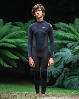 Boys NuWave Legend 5/4/3mm Back Zip Wetsuit in Olive & Meteor