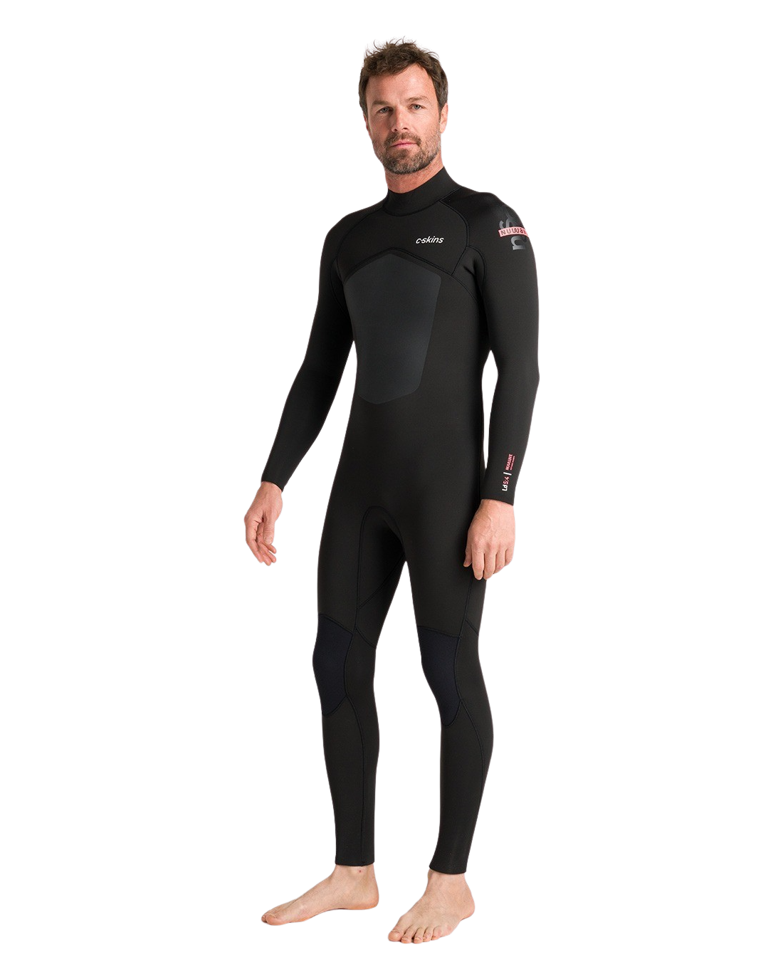 NuWave Legend 5/4mm Back Zip Wetsuit in Black & Neon Flare