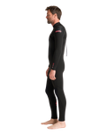 NuWave Legend 5/4mm Back Zip Wetsuit in Black & Neon Flare