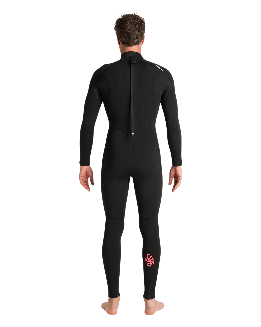 NuWave Legend 5/4mm Back Zip Wetsuit in Black & Neon Flare