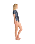 NuWave UV Skins Rash Vest in Raven Black & Tropical