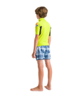 The C-Skins Boys Nuwave Rash Vest in Lime, Anthracite & Multi