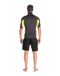 The C-Skins Mens NuWave Rash Vest in Anthracite & Lime