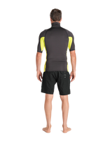 The C-Skins Mens NuWave Rash Vest in Anthracite & Lime