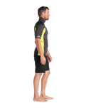 The C-Skins Mens NuWave Rash Vest in Anthracite & Lime