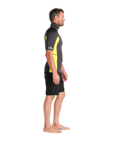 The C-Skins Mens NuWave Rash Vest in Anthracite & Lime