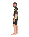 The C-Skins Mens NuWave Rash Vest in Anthracite & Lime