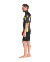 The C-Skins Mens NuWave Rash Vest in Anthracite & Lime