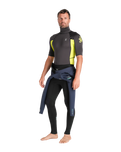 The C-Skins Mens NuWave Rash Vest in Anthracite & Lime