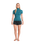 The C-Skins Womens NuWave Rash X Rash Vest in Emerald & Light Blue