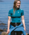 The C-Skins Womens NuWave Rash X Rash Vest in Emerald & Light Blue