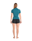The C-Skins Womens NuWave Rash X Rash Vest in Emerald & Light Blue