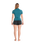 The C-Skins Womens NuWave Rash X Rash Vest in Emerald & Light Blue