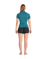 The C-Skins Womens NuWave Rash X Rash Vest in Emerald & Light Blue