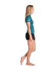 The C-Skins Womens NuWave Rash X Rash Vest in Emerald & Light Blue