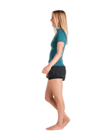 The C-Skins Womens NuWave Rash X Rash Vest in Emerald & Light Blue