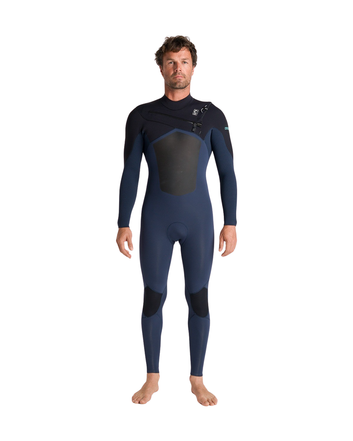 NuWave ReWired 3/2mm Chest Zip Wetsuit in Bluestone, Bluestone X & Black X
