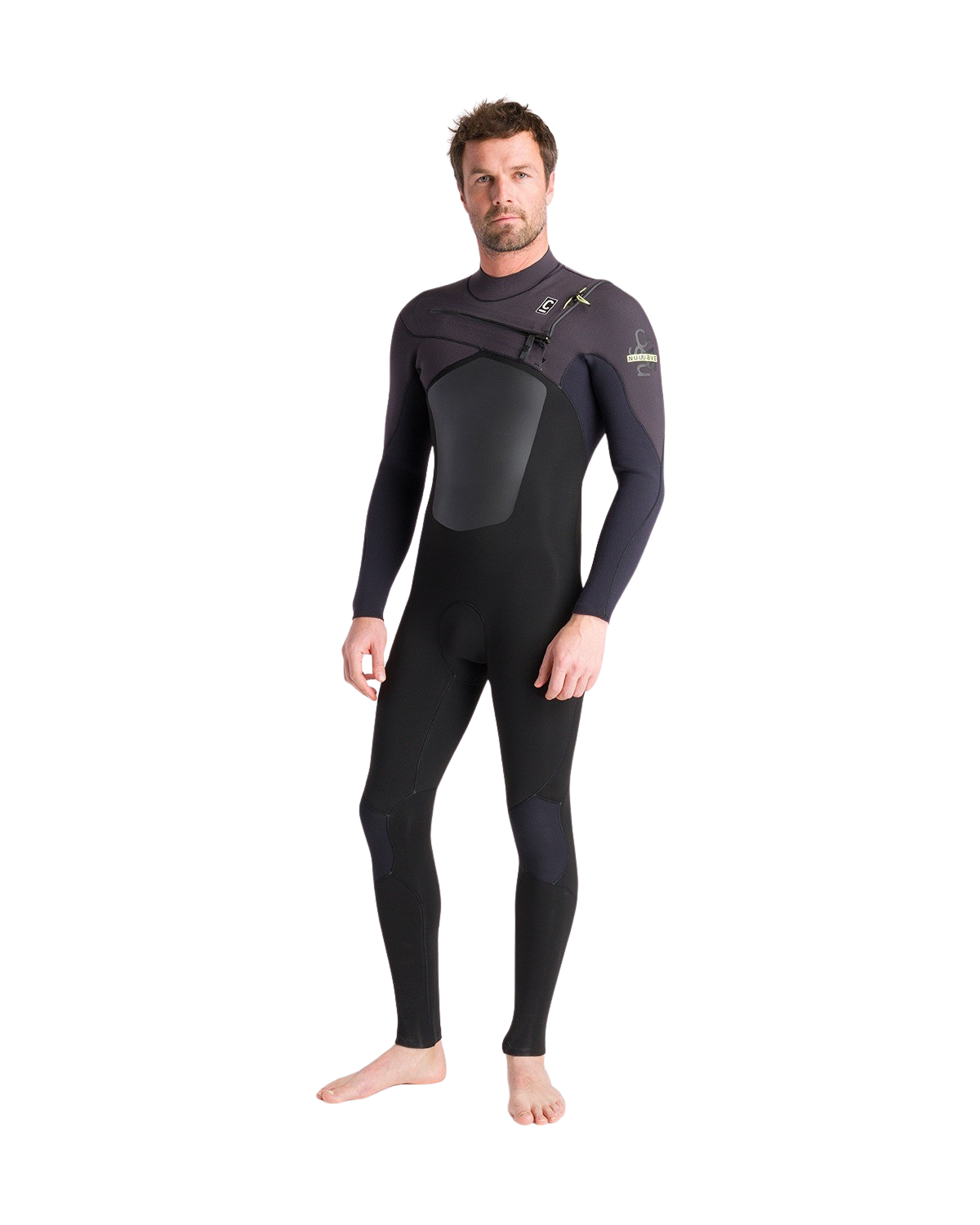 NuWave Rewired 4/3mm Chest Zip Wetsuit in Black & Black X & Meteor X