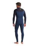 The C-Skins Mens NuWave Session 3/2mm Chest Zip Wetsuit in Bluestone, Black X & Saffron