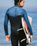 Boys NuWave Session 4/3mm Chest Zip Wetsuit in Bluestone, Steel Blue X & Lime