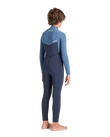 The C-Skins Boys NuWave Session 4/3mm Chest Zip Wetsuit in Bluestone, Steel Blue X & Lime