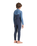The C-Skins Boys NuWave Session 4/3mm Chest Zip Wetsuit in Bluestone, Steel Blue X & Lime