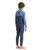 The C-Skins Boys NuWave Session 4/3mm Chest Zip Wetsuit in Bluestone, Steel Blue X & Lime