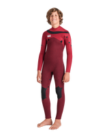 The C-Skins Boys NuWave Session 4/3mm Chest Zip Wetsuit in Bluestone, Steel Blue X & Lime