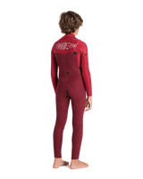 The C-Skins Boys NuWave Session 4/3mm Chest Zip Wetsuit in Bluestone, Steel Blue X & Lime