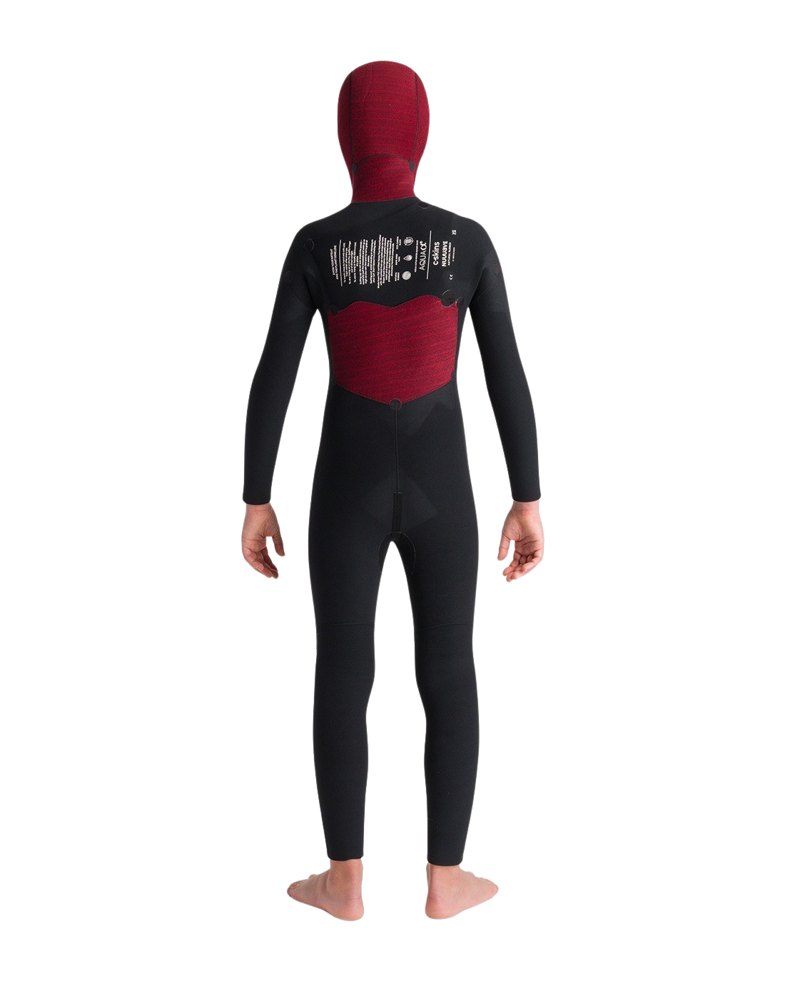 Boys NuWave Session 5/4mm Hooded Chest Zip Wetsuit in Black, Bluestone X & Cool Green