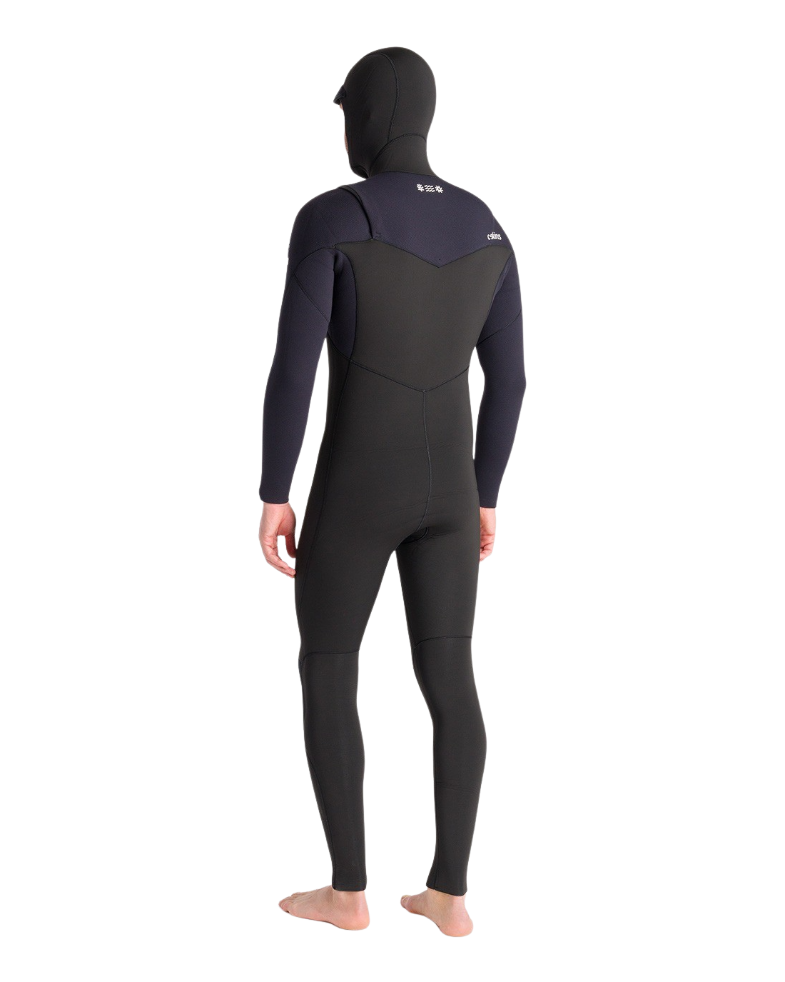 NuWave Session 5/4/3mm Hooded Chest Zip Wetsuit in Black, Black X & White