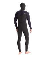 NuWave Session 5/4/3mm Hooded Chest Zip Wetsuit in Black, Black X & White