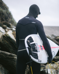 NuWave Session 5/4/3mm Hooded Chest Zip Wetsuit in Black, Black X & White