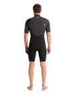 NuWave Session Lite 2/2mm Chest Zip Shorty Wetsuit in Black & Meteor