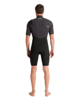 NuWave Session Lite 2/2mm Chest Zip Shorty Wetsuit in Black & Meteor