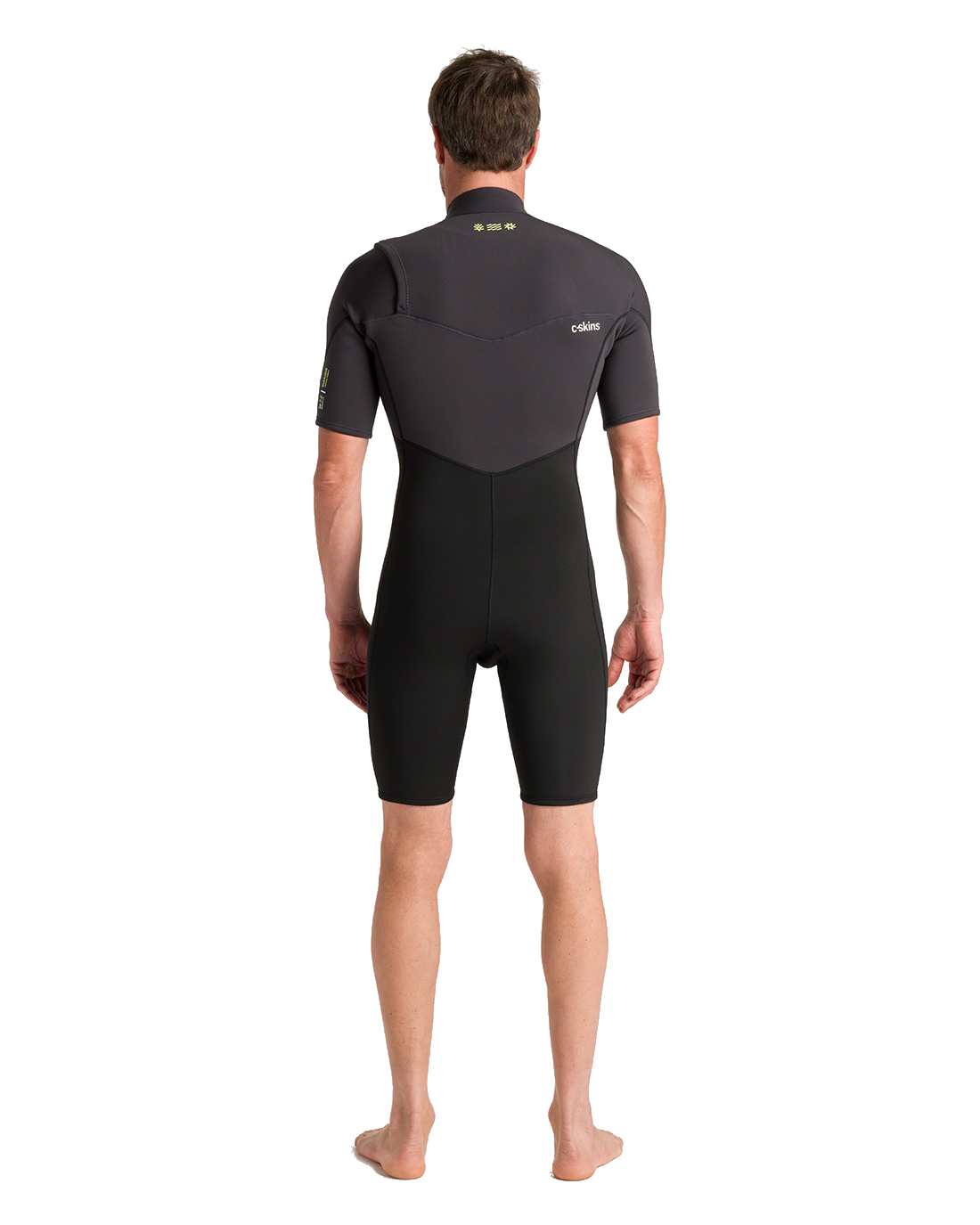 NuWave Session Lite 2/2mm Chest Zip Shorty Wetsuit in Black & Meteor