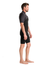 NuWave Session Lite 2/2mm Chest Zip Shorty Wetsuit in Black & Meteor