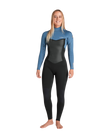 NuWave Surflite 3/2mm Back Zip Wetsuit in Black & Steel Blue