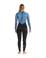 NuWave Surflite 3/2mm Back Zip Wetsuit in Black & Steel Blue