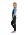 NuWave Surflite 3/2mm Back Zip Wetsuit in Black & Steel Blue