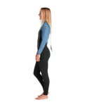 NuWave Surflite 3/2mm Back Zip Wetsuit in Black & Steel Blue