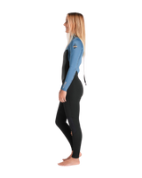 NuWave Surflite 3/2mm Back Zip Wetsuit in Black & Steel Blue