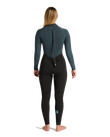 The C-Skins Womens NuWave Surflite 4/3mm Back Zip Wetsuit in Black, Dark Forest & Retro Blue