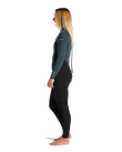 The C-Skins Womens NuWave Surflite 4/3mm Back Zip Wetsuit in Black, Dark Forest & Retro Blue