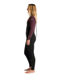 The C-Skins Womens NuWave Surflite 5/4mm Back Zip Wetsuit in Black, Rust & Yellow